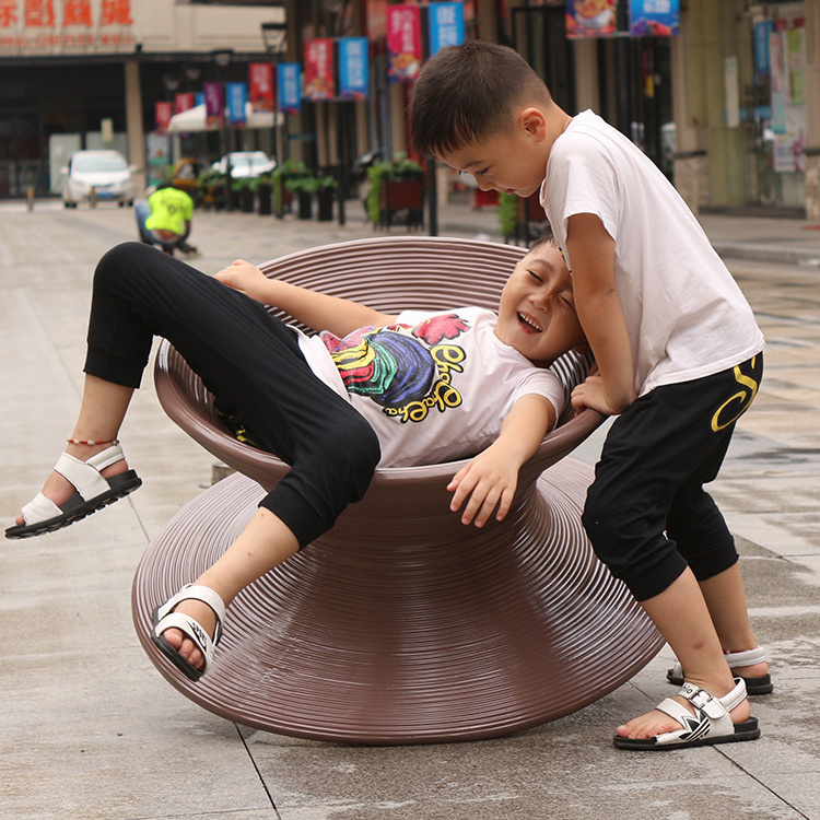 KY378 Peg-top spun chair Special outdoor game funny rocking spin accent chairs amusement public fancy revolving chairs