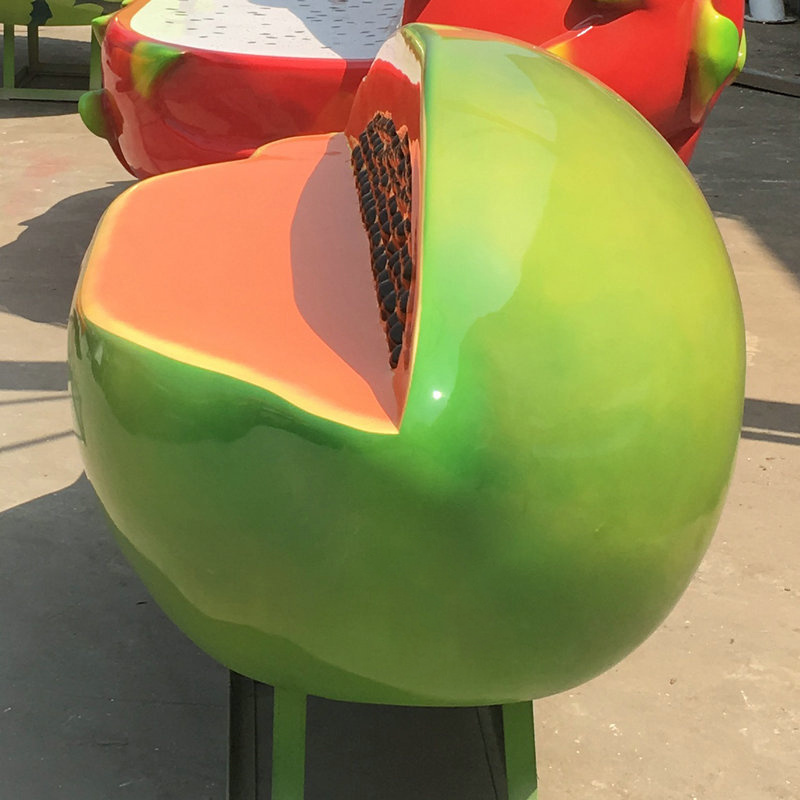 Y123 Papaya chair fruit sofa outdoor garden park landscape kindergarten bench sculpture public mall cartoon special chairs