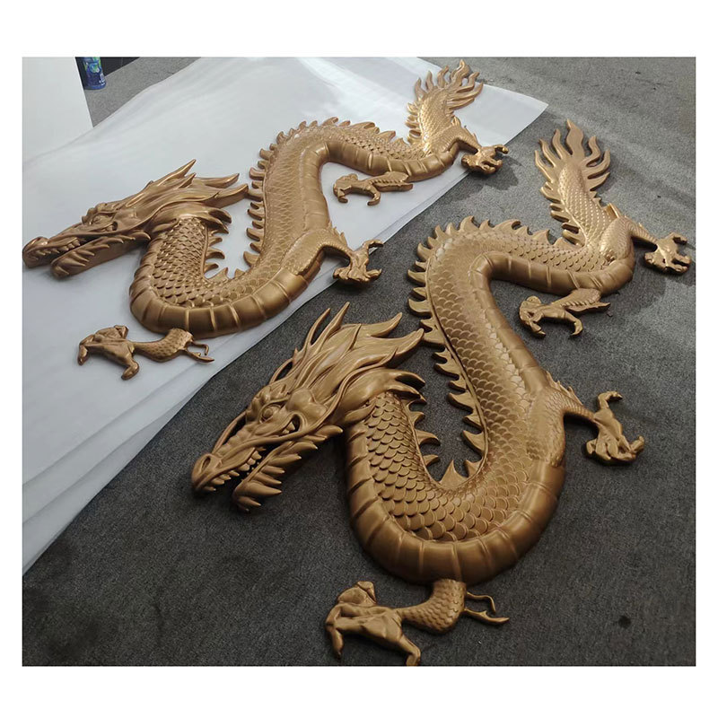 K125 Customized dragon statue home deco fiberglass anime sculpture outdoor decoration on wall