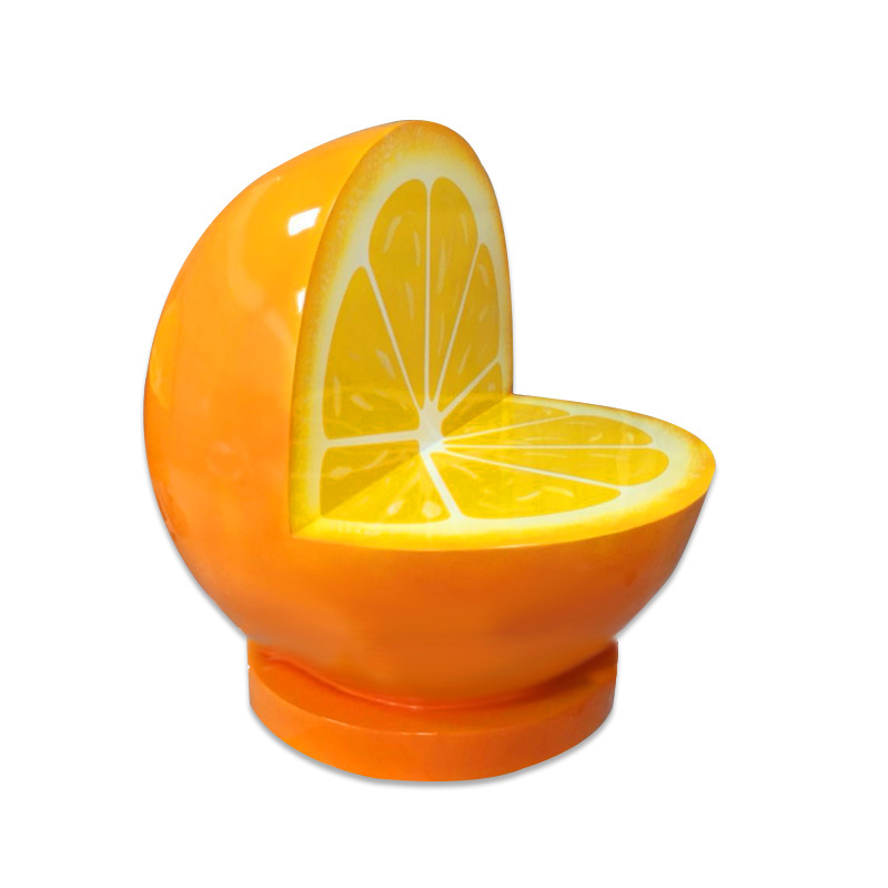 DKY002B Modern fruit chair FPR Fiberglass  orange shape chair fiberglass public customized design chair home furniture