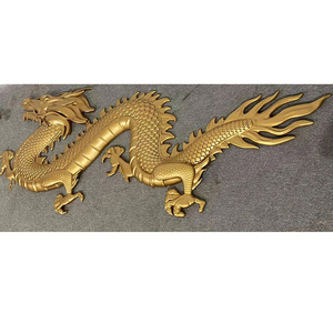 K125 Customized dragon statue home deco fiberglass anime sculpture outdoor decoration on wall