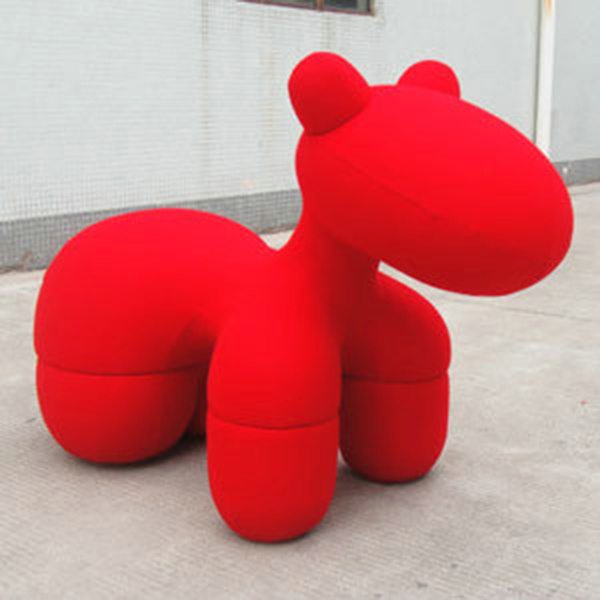 Y029 Fiberglass dog shaped room  chair for kids home custom made outdoor indoor furniture stool chair