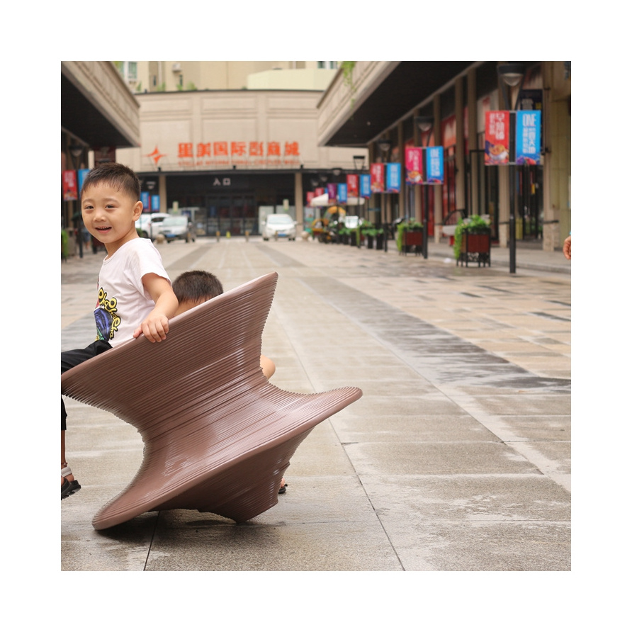 Y378 Factory Customized Art Decoration Spun Chair Led For Public Funny