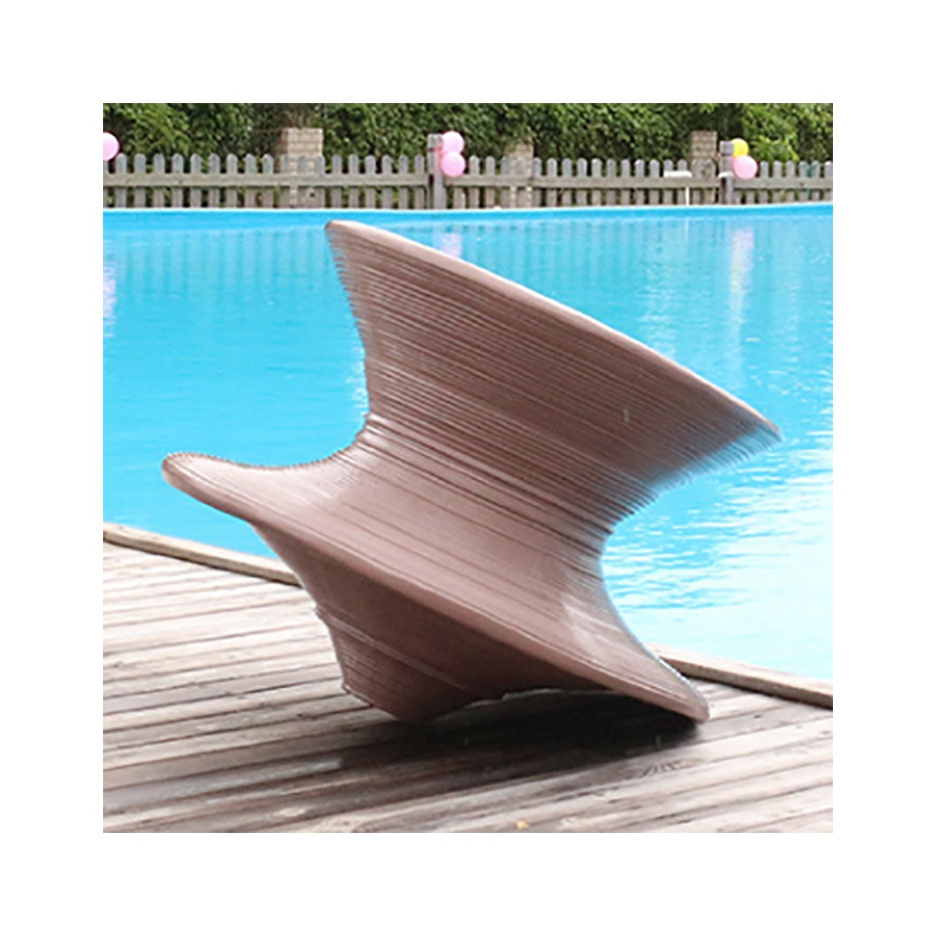 Y378 Peg-Top Shaped Factory Sell Spin Sensory Yoler Sun Lounger Zero Gravity Funny Chairs Beach Rocking Chair