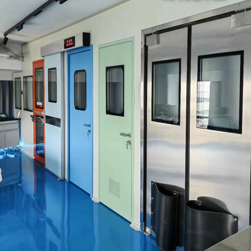 GMP standard medical stainless steel swing entry access pharma cleanroom hygiene doors