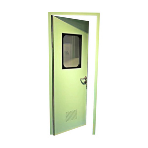 GMP standard medical stainless steel swing entry access pharma cleanroom hygiene doors