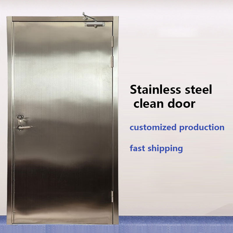 CE/ISO Certification Customized Factory Price Wholesale Single and Double Stainless Steel Door for Cleanroom and Hospital