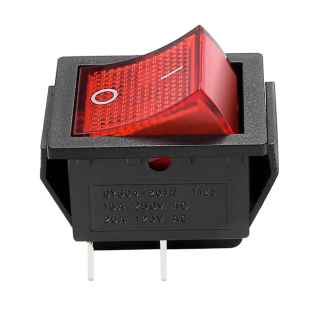 KCD4 AC 20A 125V 15A 250V T85 DPST 4 Pins 2 Position ON Off Red Light Illuminated Boat Rocker Switch