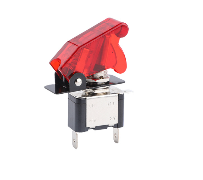 12v 20a Illuminated Led on off Toggle Switch With Safety Aircraft Flip Up Cover Guard ASW-07D