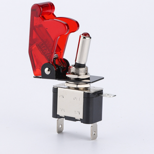 12v 20a Illuminated Led on off Toggle Switch With Safety Aircraft Flip Up Cover Guard ASW-07D