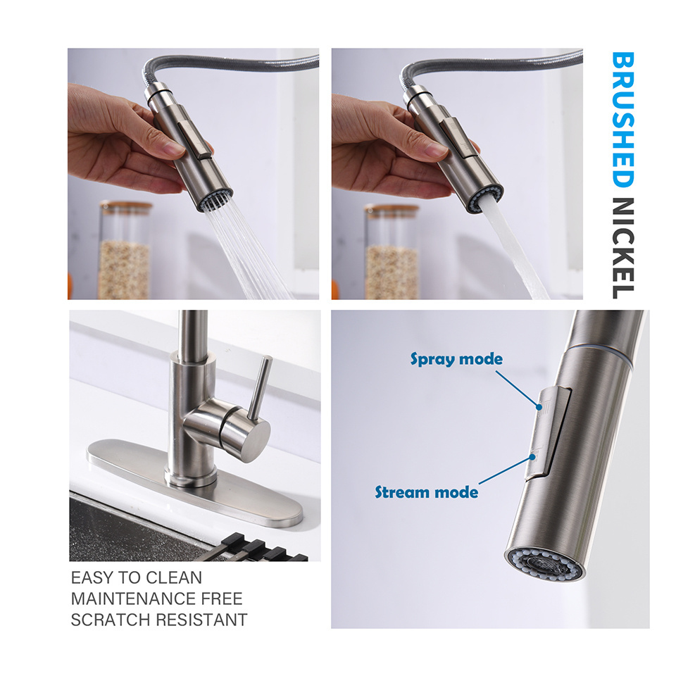 Faucet for kitchen sink with sprayer Modern Kitchent/Home Stainless Steel Faucet for kitchen sink