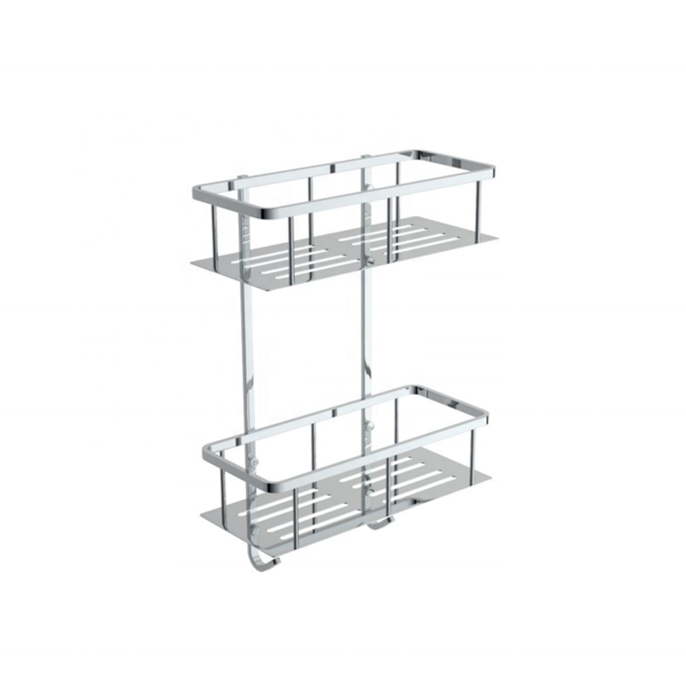 Bathroom Storage Stainless Steel Bathroom Corner Shelf Organizer 2-Tier Wall Mount Shower Caddy ODO-W005-AP Bathroom Shelves