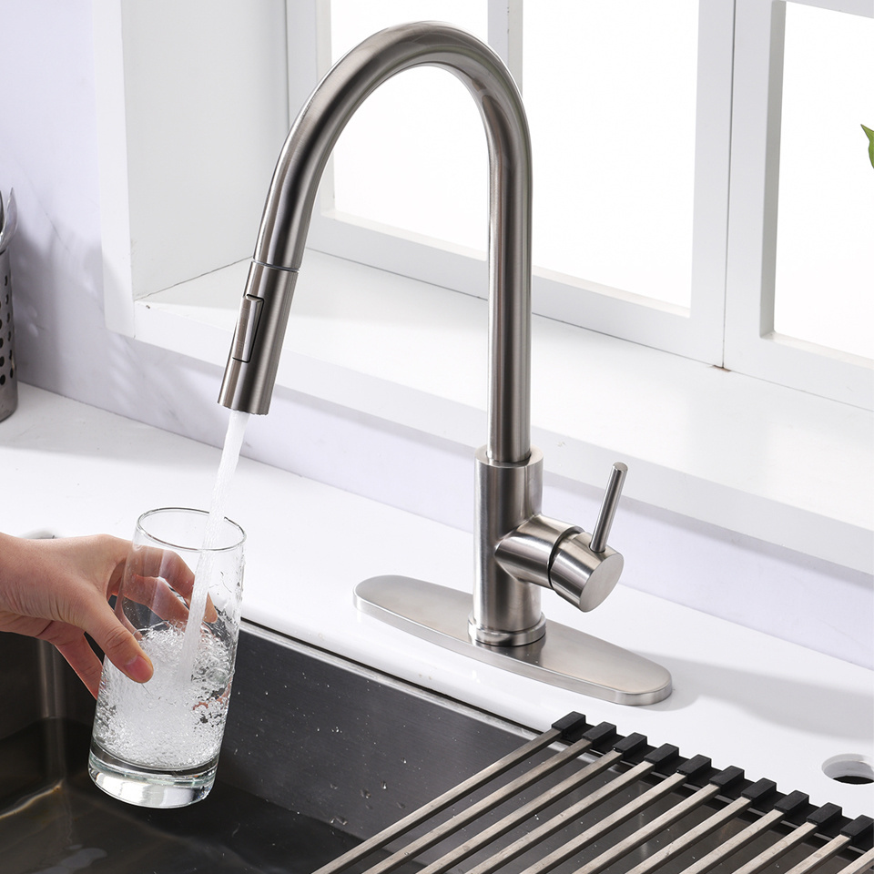 Faucet for kitchen sink with sprayer Modern Kitchent/Home Stainless Steel Faucet for kitchen sink