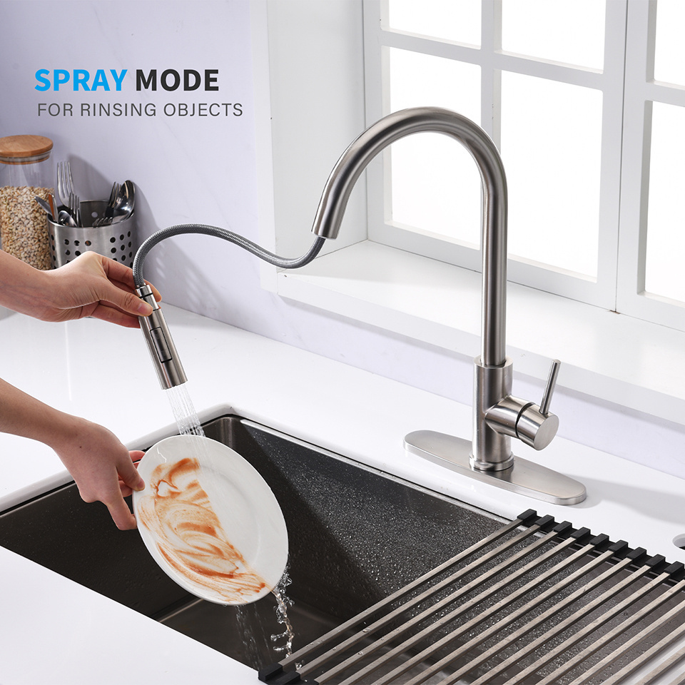 Faucet for kitchen sink with sprayer Modern Kitchent/Home Stainless Steel Faucet for kitchen sink