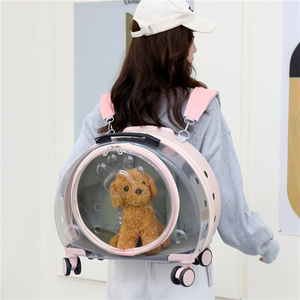 Wholesale Pet Carrier On Wheels Dog Carrier Cats Trolley Bag Breathable Pet Travel Backpack Trolley Pet Carrier