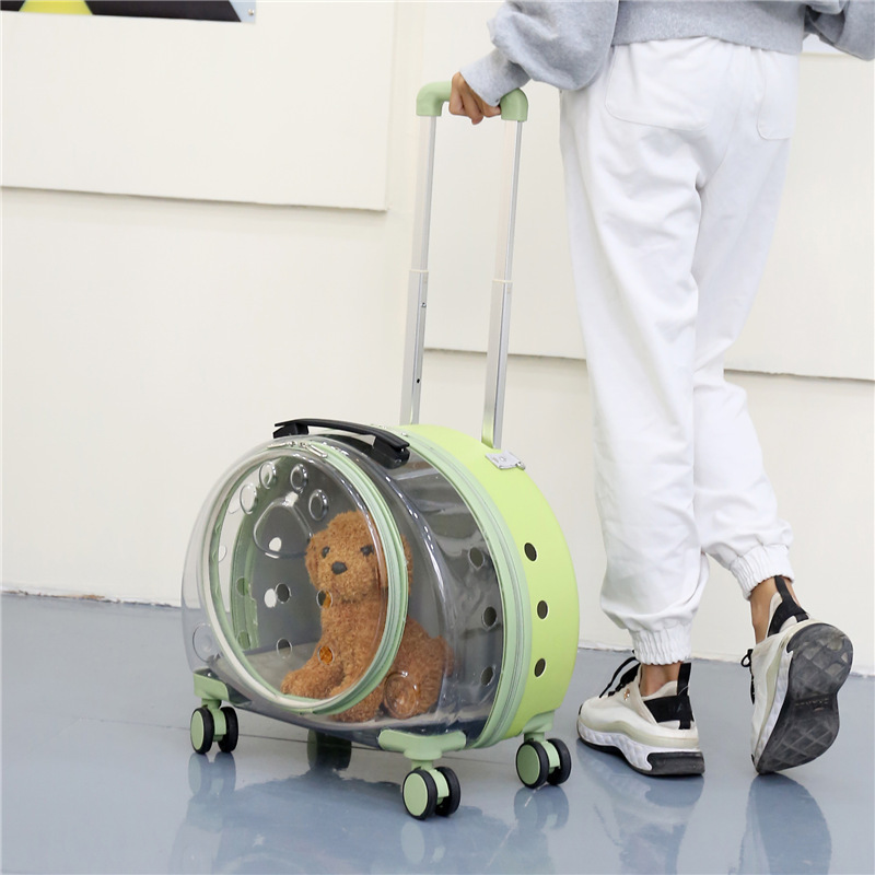 Wholesale Pet Carrier On Wheels Dog Carrier Cats Trolley Bag Breathable Pet Travel Backpack Trolley Pet Carrier