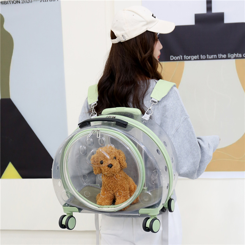 Wholesale Pet Carrier On Wheels Dog Carrier Cats Trolley Bag Breathable Pet Travel Backpack Trolley Pet Carrier