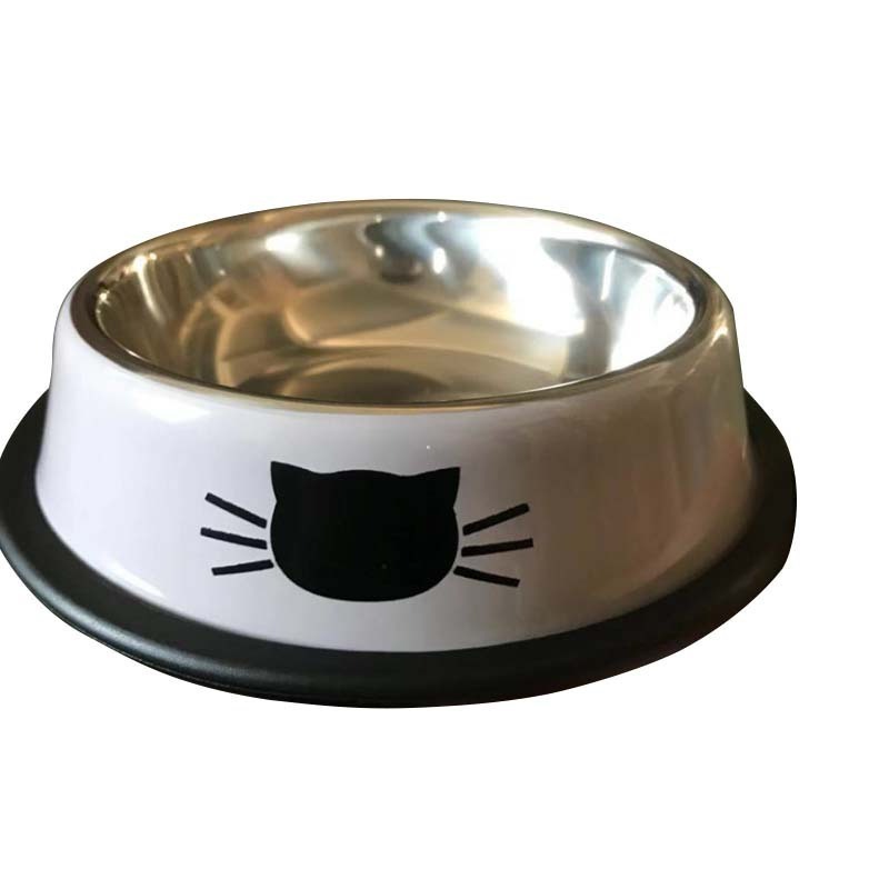 Anti-slip Anti-overturn Non-slip Dog Food Stainless Steel Pet Bowl Stainless Steel Anti Slip Pet Bowl