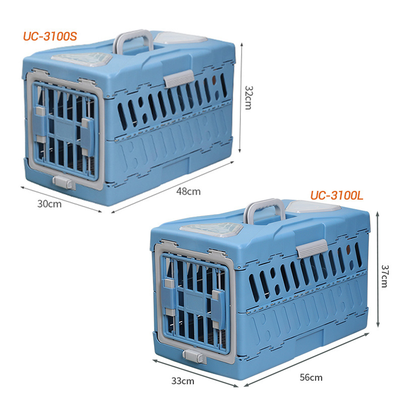 Hot Selling Two-Door Large Dog & Cat Kennel Airline Approved Pet Carrier Plastic Cat Carrier