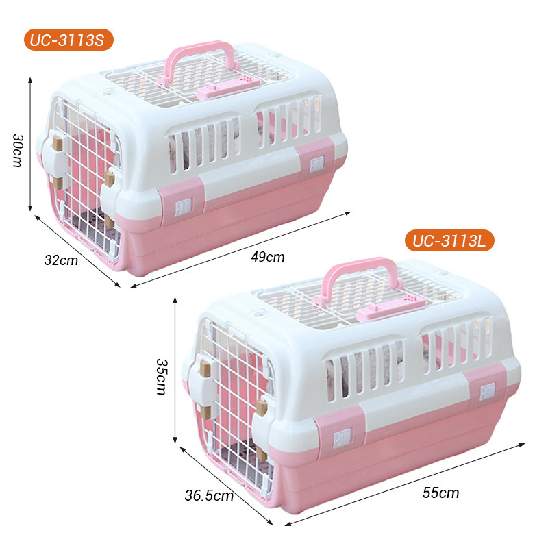 Portable Plastic Dog Carriers Animal Aviation Box Pet Travel Cage Airline Approved Pet Air Box