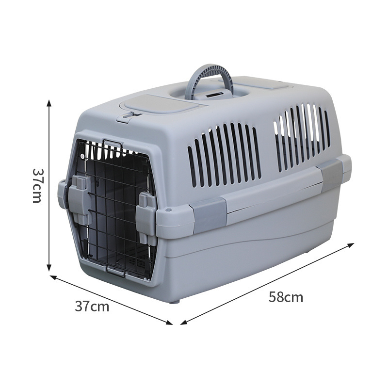 Pet Carrier Airline Approved Durable Plastic Outdoor Dog Carrier Portable Pet Transport Box Air Travel Carrier Crates