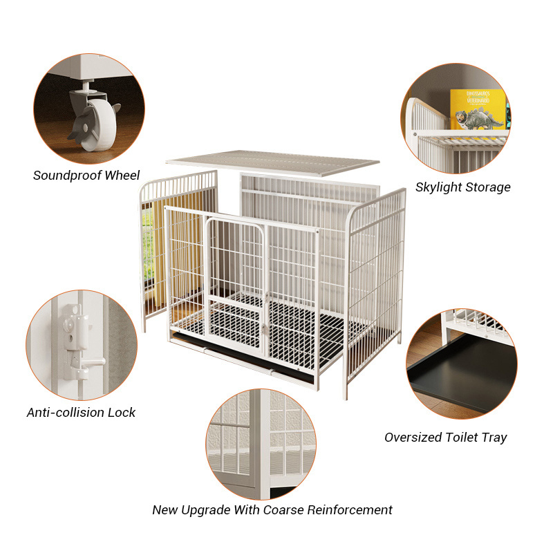 New Design Dog Crate soft Sliding Door Furniture Pet kennels iron Pet Kennel Stackable Dog Cages For Dogs