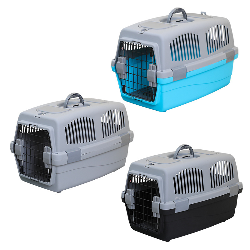 Pet Carrier Airline Approved Durable Plastic Outdoor Dog Carrier Portable Pet Transport Box Air Travel Carrier Crates