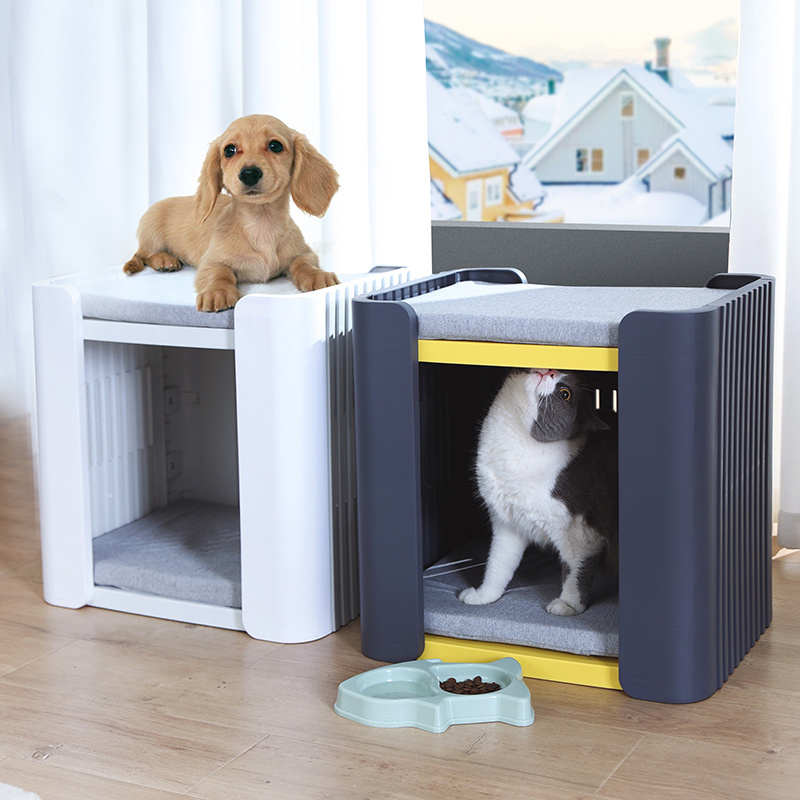 Manufactory Sustainable Plastic Outdoor Indoor Waterproof Pet Dog Cat House kennel