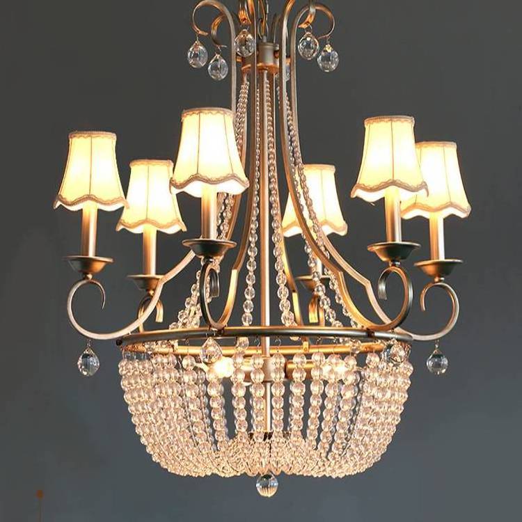 French rustic big luxury crystal chandeliers candle golden/black kitchen chandelier CRYSTAL CEILING LIGHTS for villa