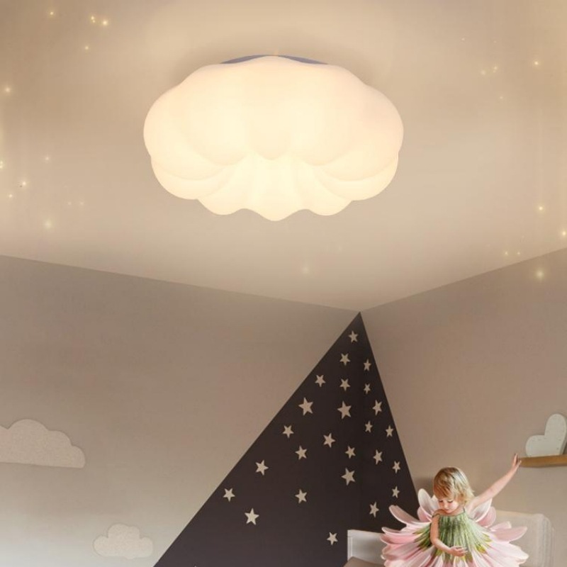 White Cloud Light White Nursery Ceiling Lamp LED Kids Lighting Unique Girls/Boys Nursery Bedroom Light Fixture