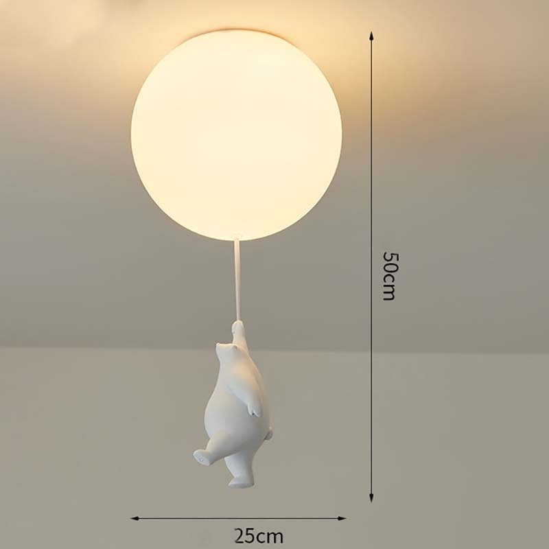 Bear Nursery Ceiling Light Ball Nursery Pendant Light Globe Lighting Ceiling Kids Chandelier Nursery Lamp Kids Room Lamp