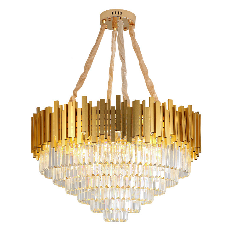 Luxury residential crystal lamparas chandeliers Modern jhumar lights ceiling Led crystal dropping lights and lighting home