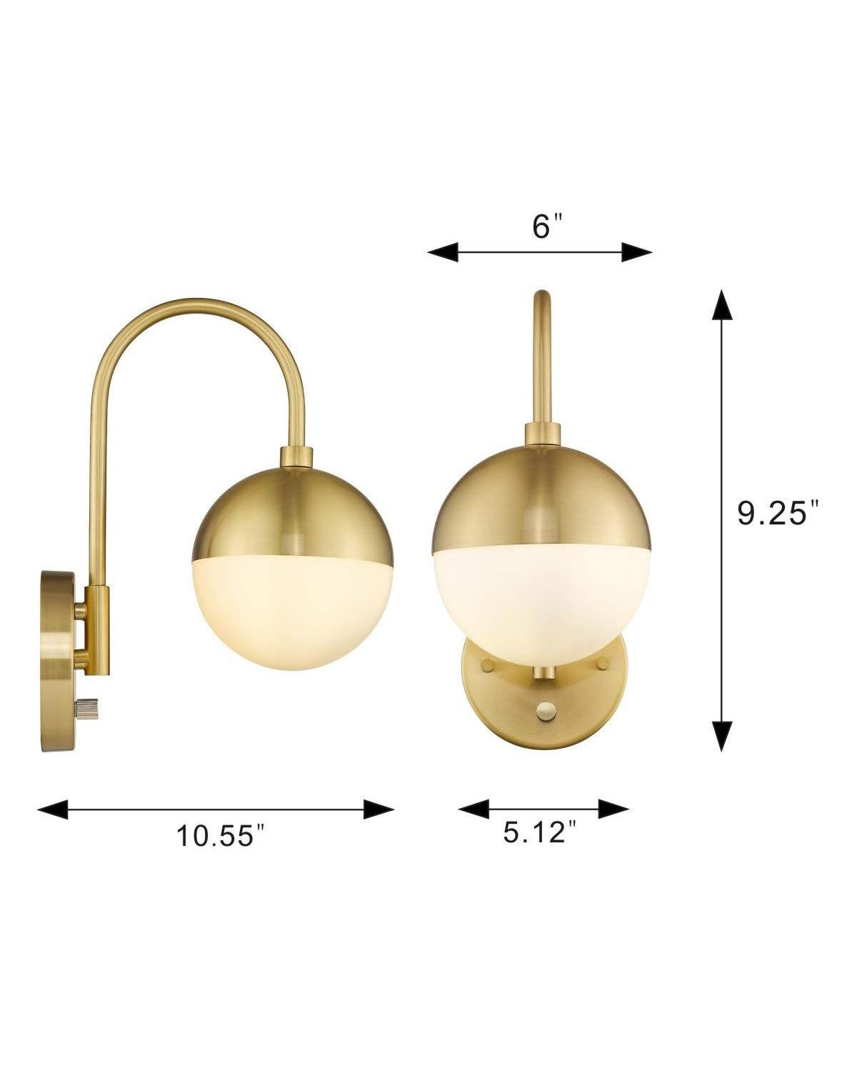 Wholesale Hotel Villa Bar Antique Gold Wall Lamp Sconce Lighting Round Ball Golden Indoor Wall Mount LED Lights