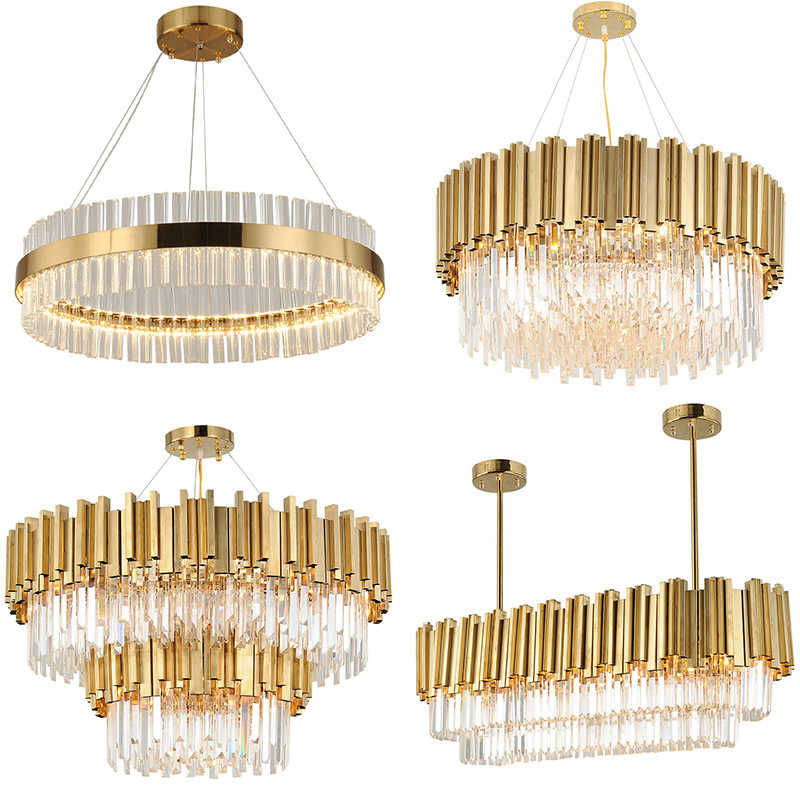 Newest Product Ceiling Hanging Hotel Lobby Glass Crystal Chandelier pendant lamp light fixture