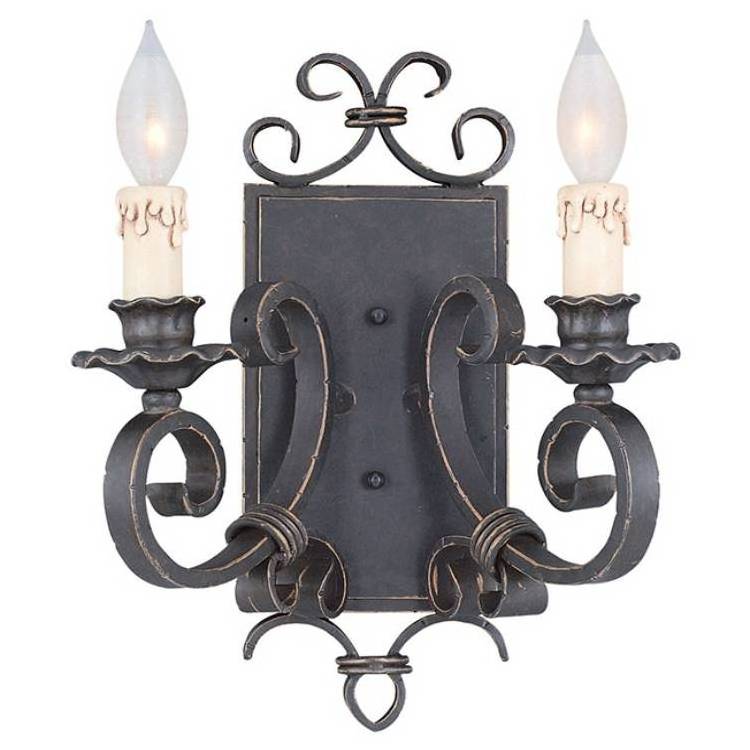 Vintage Black Iron Chandelier 8 Arms Classical Iron Matt Black With Candle Light Chandelier