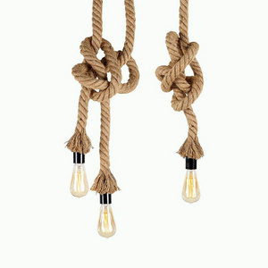 popular industrial fancy hemp rope lamp edison pendant light