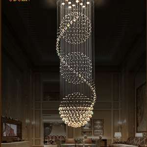 Large Moroccan Style Pendant Lighting Fixtures Modern Hotel Lobby Hanging Lights Crystal Chandelier