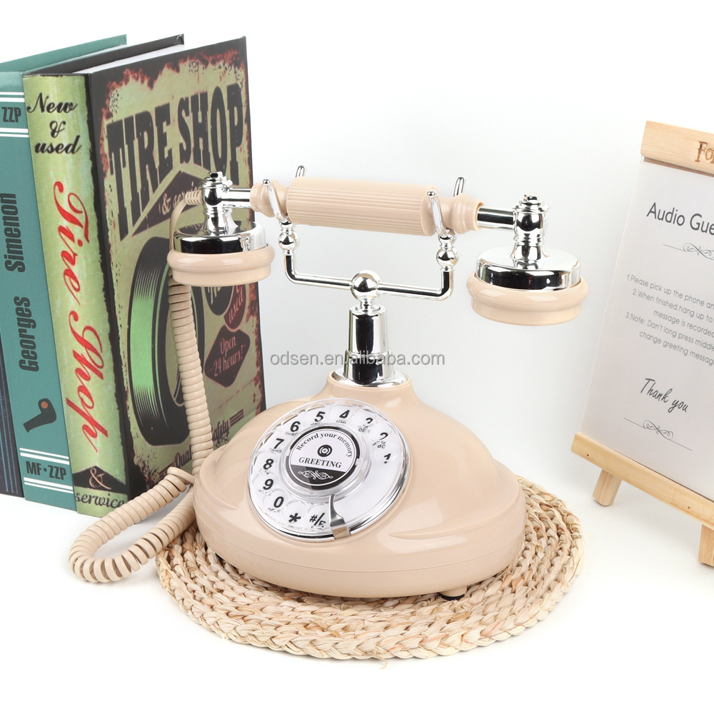 Wedding Vintage Telephone Desk Phone Audio Message Guest Book Audio Guestbook Rotary Phone for Wedding Party Events