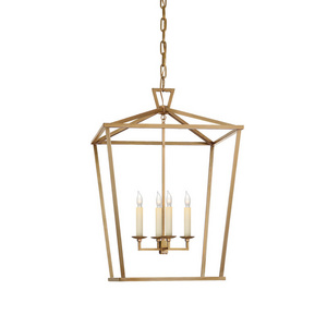 Antique Hallway Entrance Kitchen Island 4-light Lantern Openwork Foyer Industrial Lighting Hanging Ceiling Pendant light