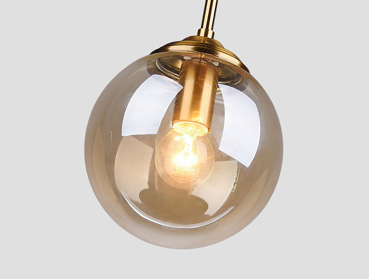 Loft Industrial Glass Ball Pendant Lights Lighting Fixtures for Hanging Kitchen Island