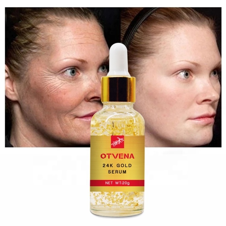 Whitening Anti Aging Anti Wrinkle Vitamin C Hyaluronic Acid Collagen 24K Gold Face Serum