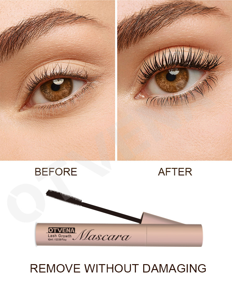 Rose Gold Tube With Brand Logo Own Brand Makeup High Pigmented Waterproof Lash Growth Mascara