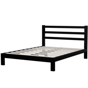 Odyhome DB423 loft bed adult full size twin size slatted metal platform beds with wooden base queen size bed frame for hotels