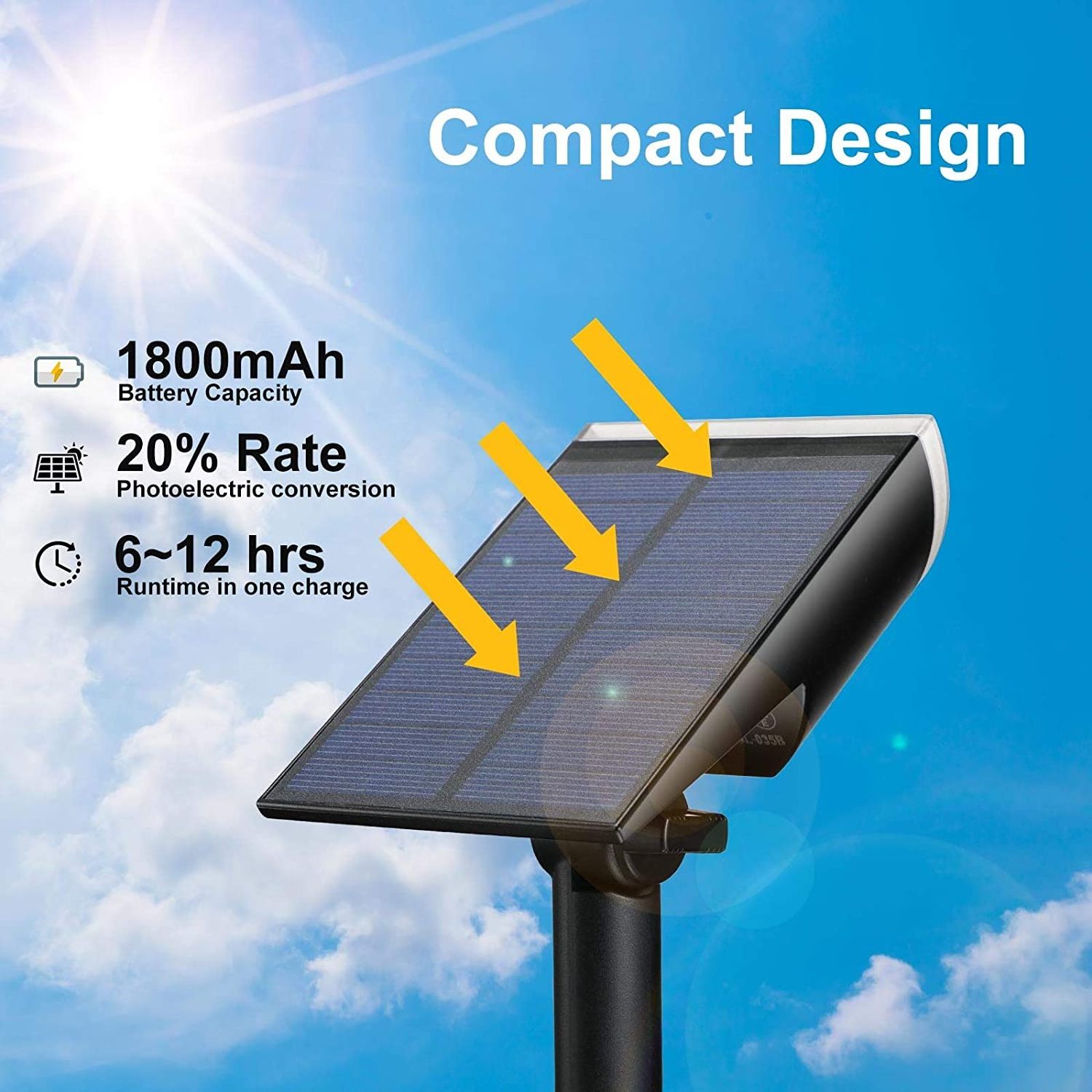 ABS Plastic High Quality Solar Landscape Spotlight IP67 Waterproof Color Changing RGB Solar Powered Garden Security Lights