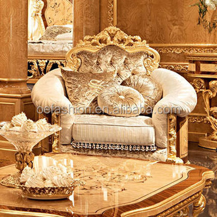 OE-FASHION Italian solid wood sofa French luxury villa living room furniture