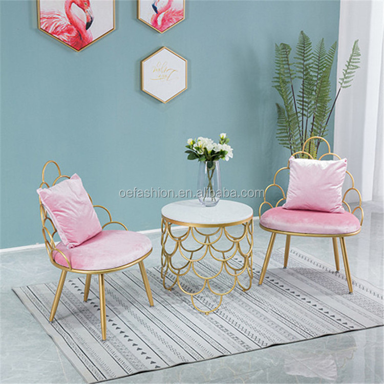 OE-FASHION Modern Style Wrought iron dining chair  bar  restaurant card sitting chair