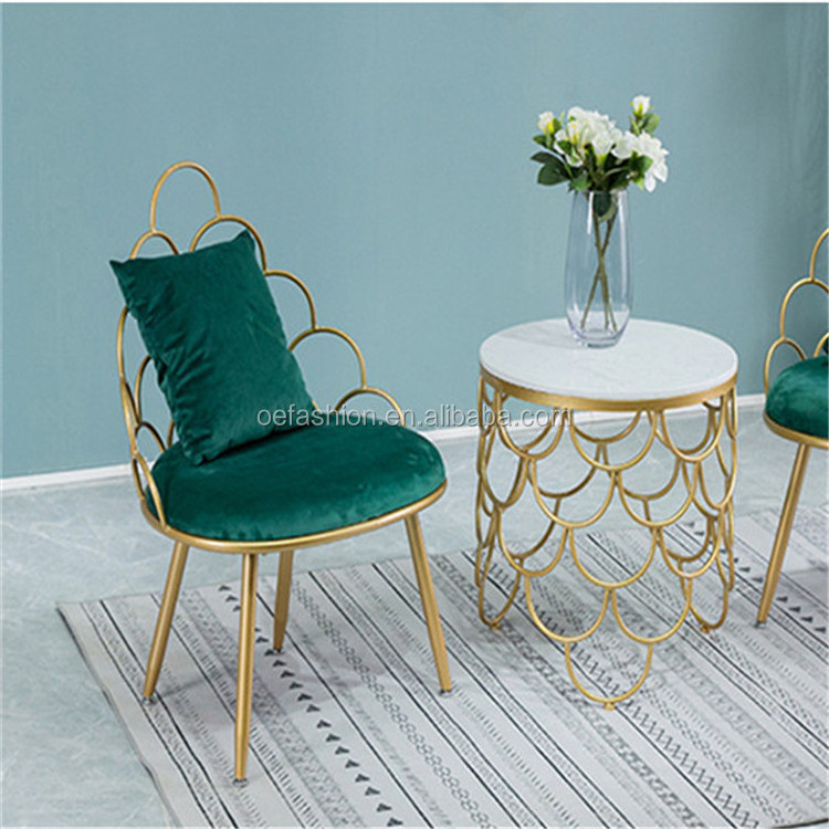 OE-FASHION Modern Style Wrought iron dining chair  bar  restaurant card sitting chair