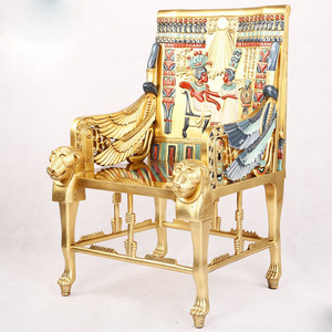 OE-FASHION luxury wooden lion king throne chairs