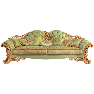 OE-FASHION custom European style living room solid wood carved sofa French shell mosaic fabric sofa luxury villa furniture