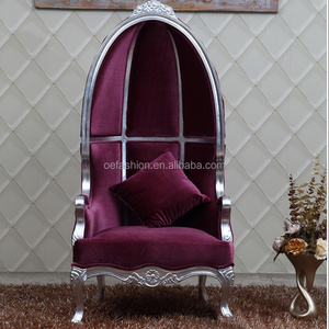 OE-FASHION Royal solid wood carving princess pedicure throne chair for wedding